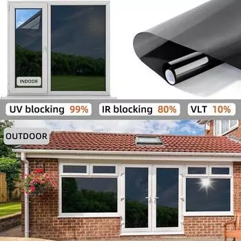 Оконная пленка с контролем тепла блокирует УФ-инфракрасные лучи, легкая установка, взрывозащищенный ПЭТ 200cm