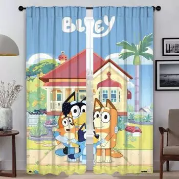 Оконная штора для комнаты 2 панели B-BlueyS Тюль для спальни Жалюзи Домашний интерьер Шторы Украшения на Хэллоуин Шторы Раздел W50xH70cmx2pcs-CL