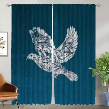 Оконная штора для комнаты 2 панели Rock-coldplays затемняющие шторы для домашнего интерьера шторы тюль для спальни украшение на Хэллоуин W50xH70cmx2pcs-CL