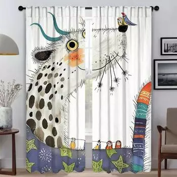 Оконная штора для комнаты 2 панели Sweet Baby of the Gru затемняющие шторы тюль для спальни домашний интерьер шторы оттенки гостиная W50xH70cmx2pcs-CL