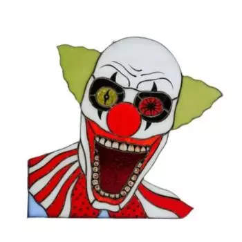 Оконное украшение Клоун Готический Акриловый Цветной Клоун Украшение Угол окна Клоун на присоске для Хэллоуин-вечеринки Left