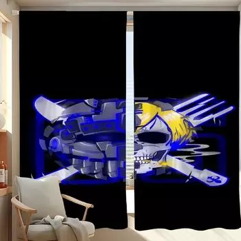 Оконные кухонные шторы для гостиной, 2 шт., затемняющие шторы, дверные шторы, O-one P-piece, украшение для спальни, перегородка, абажур W50xH70cmx2pcs-CL