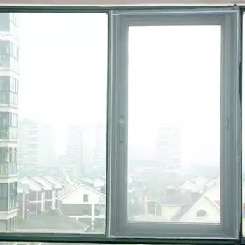 Оконный экран Невидимый мелкий сетчатый самоклеящийся DIY Крытый оконный экран сетка для кухни белый