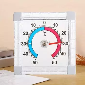 Оконный термометр Водонепроницаемый клейкий датчик температуры для помещений и улицы Высокая точность Квадратный пластиковый цифровой