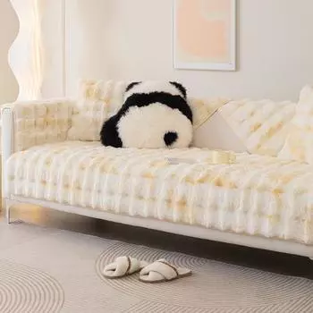 Окрашенная в галстук красочная плюшевая подушка для дивана с кроликом. Утолщенный теплый чехол для дивана. Чехол для дивана-полотенца зимой. 70*70