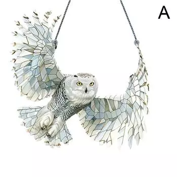 Окрашенный акриловый декоративный кулон, праздничный подвесной декор, настенный кулон для крыльца A7U0 white-1pcs