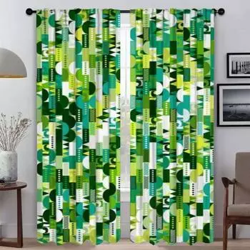 Окрашенный дизайн оконных занавесок для комнаты 2 панели современные шторы для гостиной 2 шт. перегородки шторы для домашнего интерьера W50xH70cmx2pcs-CL