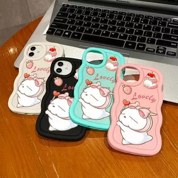 Окрашенный узор Big Wave Edge Мягкий силиконовый материал Macaron чехол для телефона противоударный защитный резиновый чехол для iPhone Huawei Honor Infinix Tecno Huawei P40 Lite розовый