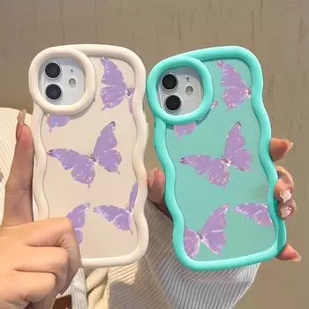 Окрашенный узор Big Wave Edge Мягкий силиконовый материал Macaron чехол для телефона противоударный защитный резиновый чехол для OPPO Reno Realme OPPO A92 белый