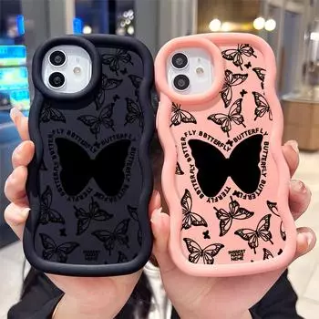 Окрашенный узор Big Wave Edge Мягкий силиконовый материал Macaron чехол для телефона противоударный защитный резиновый чехол для Samsung Xiaomi Poco Redmi Redmi 9C белый