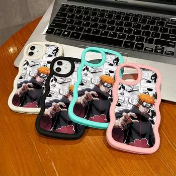 Окрашенный узор Big Wave Edge Мягкий силиконовый материал Macaron чехол для телефона противоударный защитный резиновый чехол для iPhone Huawei Honor Infinix Tecno Tecno Spark 20P розовый