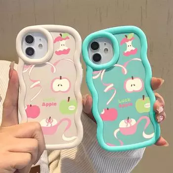 Окрашенный узор Big Wave Edge Мягкий силиконовый материал Macaron чехол для телефона противоударный защитный резиновый чехол для OPPO Reno Realme OPPO A7X синий