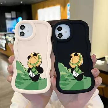 Окрашенный узор Big Wave Edge Мягкий силиконовый материал Macaron чехол для телефона противоударный защитный резиновый чехол для OnePlus Vivo Motorola Moto OnePlus Nord N30 SE синий