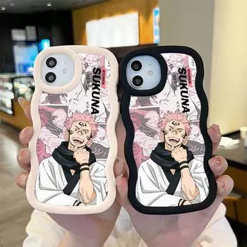 Окрашенный узор Big Wave Edge Мягкий силиконовый материал Macaron чехол для телефона противоударный защитный резиновый чехол для OnePlus Vivo Motorola Moto Motorola Moto E14 чёрный