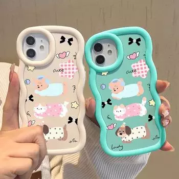 Окрашенный узор Big Wave Edge Мягкий силиконовый материал Macaron чехол для телефона противоударный защитный резиновый чехол для OPPO Reno Realme OPPO A31 2020 белый