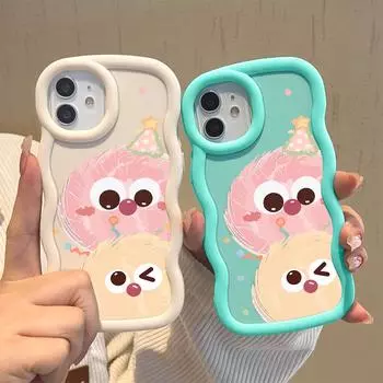 Окрашенный узор Big Wave Edge Мягкий силиконовый материал Macaron чехол для телефона противоударный защитный резиновый чехол для OPPO Reno Realme OPPO A92 синий