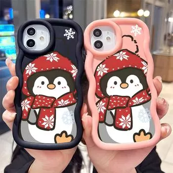 Окрашенный узор Big Wave Edge Мягкий силиконовый материал Macaron чехол для телефона противоударный защитный резиновый чехол для Samsung Xiaomi Poco Redmi Samsung S23 5G белый