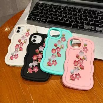 Окрашенный узор Big Wave Edge Мягкий силиконовый материал Macaron чехол для телефона противоударный защитный резиновый чехол для iPhone Huawei Honor Infinix Tecno Tecno Camon 20 белый