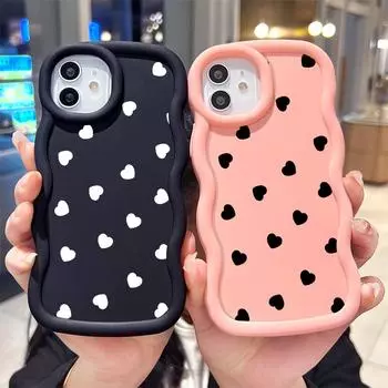 Окрашенный узор Big Wave Edge Мягкий силиконовый материал Macaron чехол для телефона противоударный защитный резиновый чехол для Samsung Xiaomi Poco Redmi Redmi Note 11 Pro 5G белый