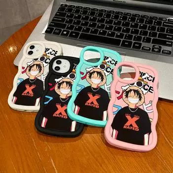 Окрашенный узор Big Wave Edge Мягкий силиконовый материал Macaron чехол для телефона противоударный защитный резиновый чехол для iPhone Huawei Honor Infinix Tecno Huawei P Smart Z синий