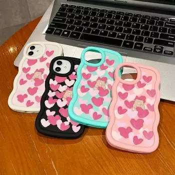 Окрашенный узор Big Wave Edge Мягкий силиконовый материал Macaron чехол для телефона противоударный защитный резиновый чехол для iPhone Huawei Honor Infinix Tecno Infinix Hot 30 Play синий