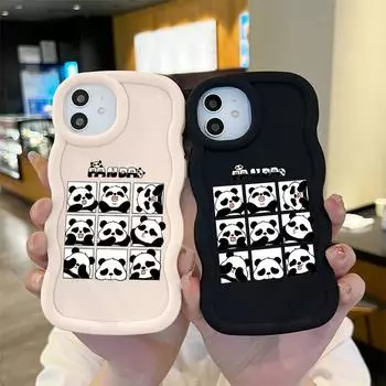 Окрашенный узор Big Wave Edge Мягкий силиконовый материал Macaron чехол для телефона противоударный защитный резиновый чехол для OnePlus Vivo Motorola Moto OnePlus Nord CE 2 5G чёрный