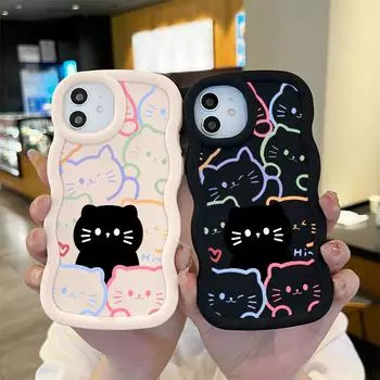 Окрашенный узор Big Wave Edge Мягкий силиконовый материал Macaron чехол для телефона противоударный защитный резиновый чехол для OnePlus Vivo Motorola Moto Vivo Y21E розовый