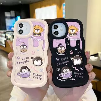 Окрашенный узор Big Wave Edge Мягкий силиконовый материал Macaron чехол для телефона противоударный защитный резиновый чехол для OnePlus Vivo Motorola Moto Vivo Y01A синий