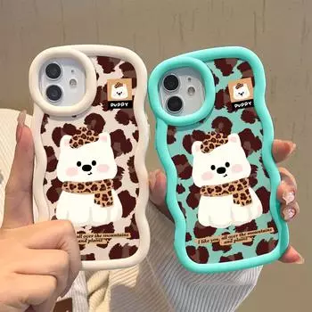 Окрашенный узор Big Wave Edge Мягкий силиконовый материал Macaron чехол для телефона противоударный защитный резиновый чехол для OPPO Reno Realme OPPO A77 4G белый