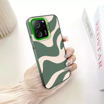 Окрашенный узор, цветной серебристый, двухсторонний, жесткий, противоударный чехол для телефона Xiaomi Redmi Poco Redmi Note 9S зелёный