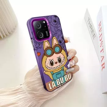 Окрашенный узор, цветной серебристый, двухсторонний, жесткий, противоударный чехол для телефона Xiaomi Redmi Poco Redmi K40 темно-фиолетового