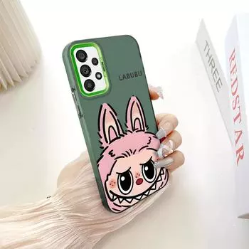 Окрашенный узор, цветной серебристый, двухсторонний, жесткий, противоударный чехол для телефона Samsung Samsung A03 Core зелёный