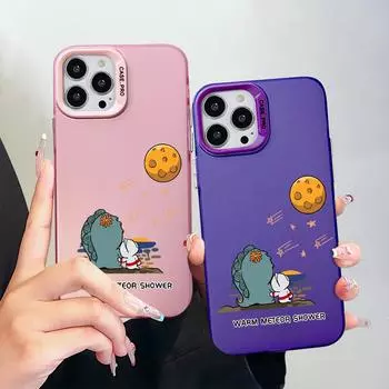 Окрашенный узор, цветной серебристый, двухсторонний, жесткий, противоударный чехол для телефона Xiaomi Redmi Poco Xiaomi 14 темно-розовый