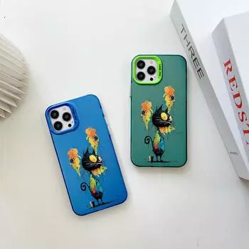 Окрашенный узор, красочный серебристый, двухсторонний, жесткий, противоударный чехол для телефона Vivo Vivo S1 темно-розовый