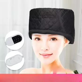 Окрашивание волос Ремонт Домашнее использование Парикмахерская Уход за волосами Термошапочка Многоразовая Портативная Регулируемая Термошапочка для отпаривателя волос EU Plug чёрный