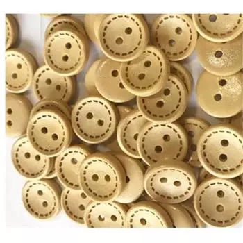 Округлый Удобный Милый Ручная работа Дерево Практичный Кнопочный Ремесла Прочный Burlywood 1.5cm