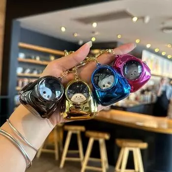 Окружающий свет Ночной светильник Брелок для ключей Подвеска для пары Кот Космонавт Брелок Кот Медведь Брелок Рюкзак синий