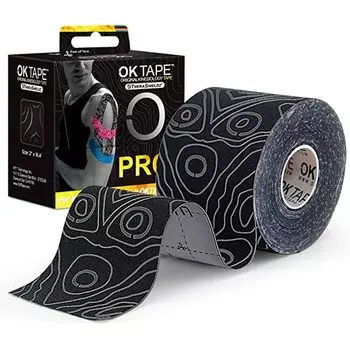 OKTAPE Standard 5 см x 5 м Профессиональная кинезиологическая лента для резки с помощью спортивной ленты Тейпирование Кинезиологическая лента Прикладная терапия Помощь в упражнениях Поддержка тела