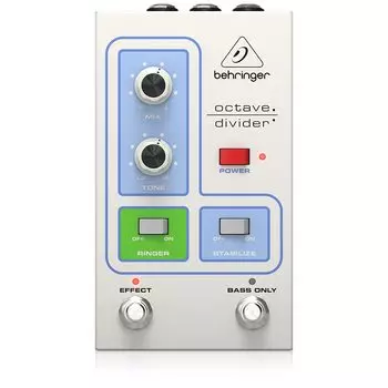 Октавная педаль Behringer Classic воссоздает легендарную схему 70-х годов оснащена различными функциями прочный корпус РАЗДЕЛИТЕЛЬ ОКТАВЫ БЕЛЫЙ