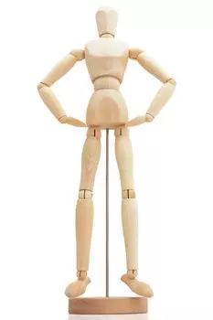 Октябрьская кукла для рисования Модель куклы Деревянная большого размера Огромная БОЛЬШАЯ высота 42 см Шарниры Искусство Интерьер Рисование Практика Подвижная 1 кукла