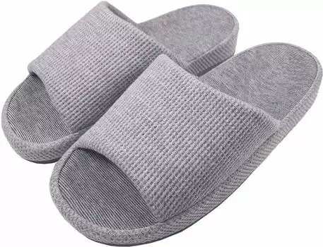 Okumura Antibacterial Bamboo Moisture Thick Less Fatigue Slippers, Charcoal, Comfort, M, Gray, BSAA0112GY, Deodorizing, Absorbing, Sole,