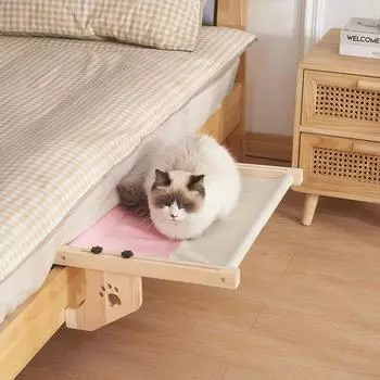 Окунь для кошек, деревянная сборка, подвесная кровать, коврик для домашних животных, уютное солнечное сиденье, гамак для кошек, воздушная полка для домашних животных, гнездо, кровати