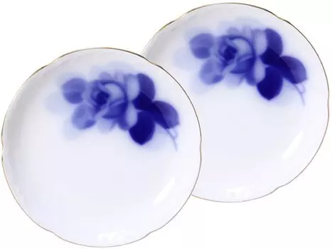 Okura Toen Blue Rose 15cm plate pair set (8211) 54HR/8211