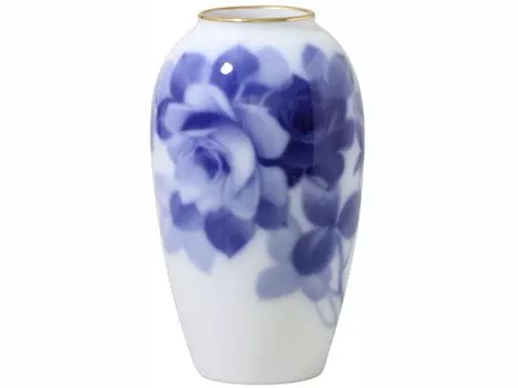 Okura Toen Blue Rose 15cm vase (8011) 1A/8011