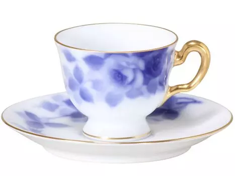 Okura Toen Blue Rose Demitasse блюдце для чашки (8011) и 62c/8011-а