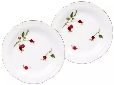 Okura Toen store Rose fruit 14cm petit cake plate pair set Direct only 70HR/C141-1