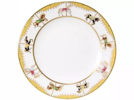 Okura Toen Succeeding Carousel 20cm Cake Plate 3h/1901