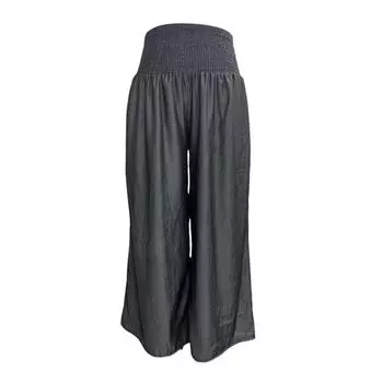 Ol брюки в стиле Commuting, удобные широкие брюки для женщин, брюки с высокой талией и эластичным поясом, свободные брюки с карманами S синий