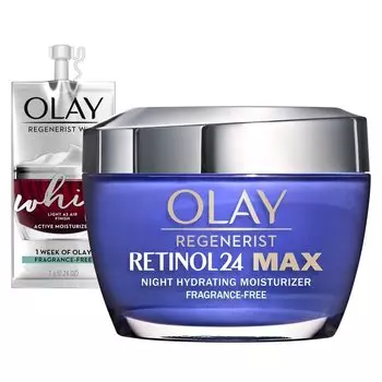 Olay Regenerist Retinol 24 Max Retinol 24 Max Ночной аромат для лица Oz Whip Увлажняющий крем для лица Размер подарочного набора Увлажняющий крем, крем, бесплатно, 1,7 + дорожная/пробная версия