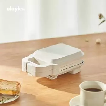 olayks Sandwich machine, breakfast machine, artifact, household multifunctional small waffle toaster mini waffle maker EU